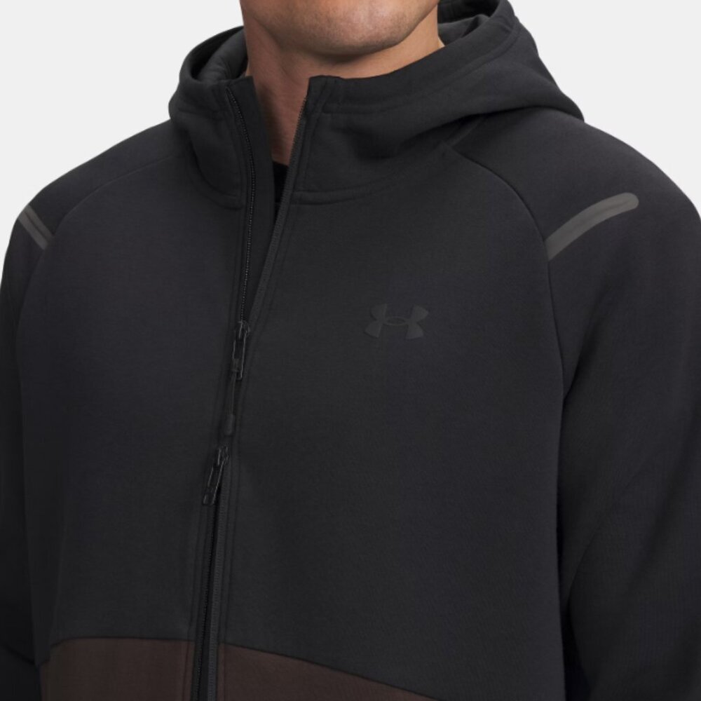 Under Armour Men's Unstoppable Fleece Full-Zip Hoodie 1379806-004 AVY - Picture 3 of 5